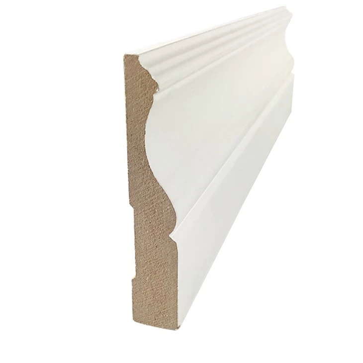 Decorative White MDF Skirtings Baseboard